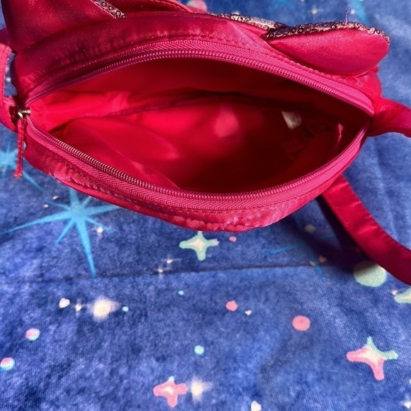 Hello Kitty Sanrio 2012 Pink Sequin Satin Face Bag Purse - Picture 6 of 16